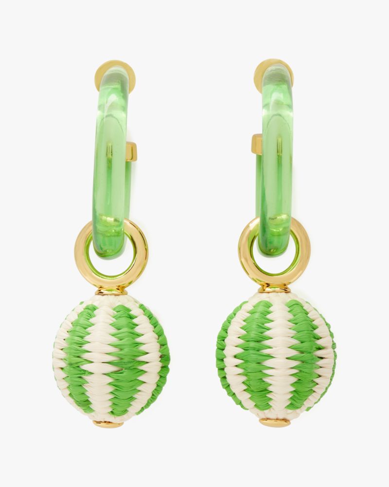 Feeling Bubbly Raffia Charm Hoops