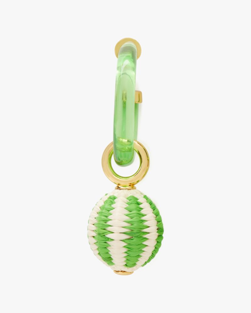 Feeling Bubbly Raffia Charm Hoops