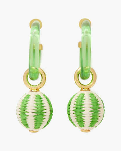 Feeling Bubbly Raffia Charm Hoops