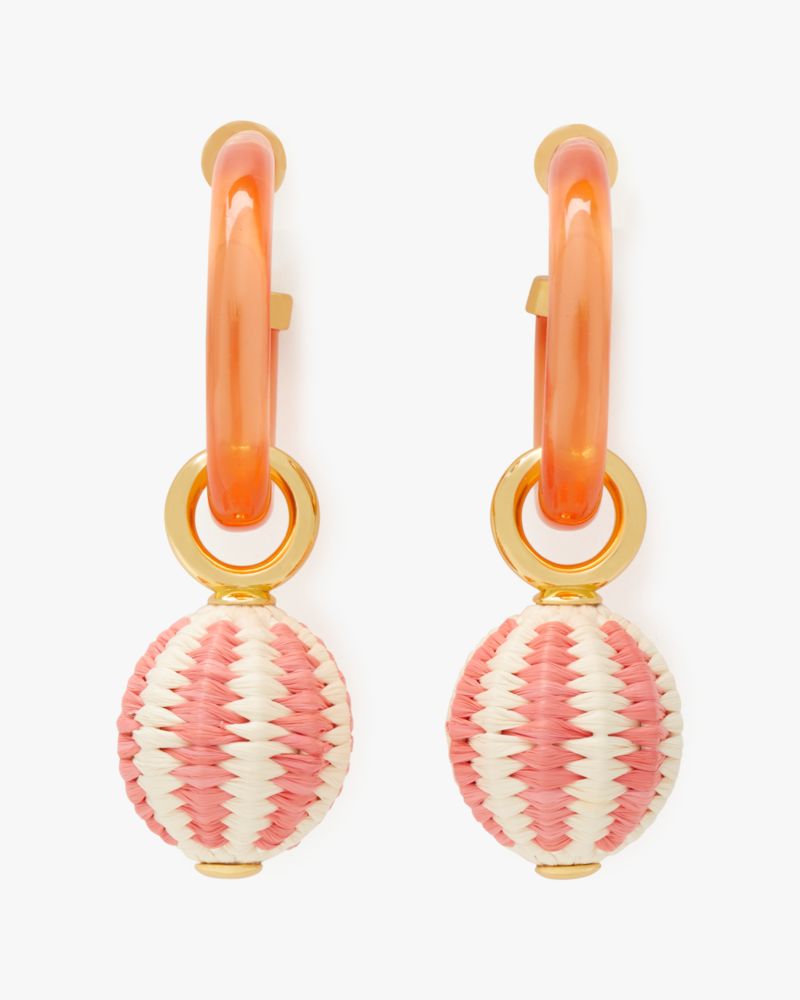 Feeling Bubbly Raffia Charm Hoops
