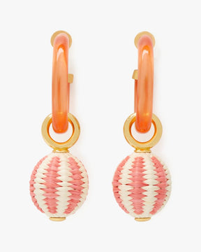 Feeling Bubbly Raffia Charm Hoops