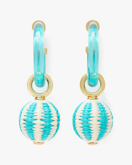 Feeling Bubbly Raffia Charm Hoops