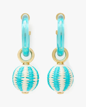 Feeling Bubbly Raffia Charm Hoops
