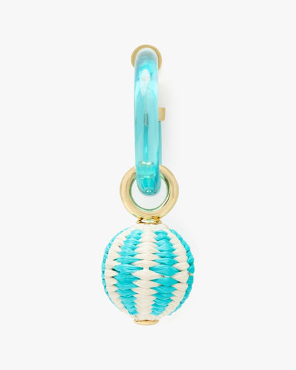 Feeling Bubbly Raffia Charm Hoops