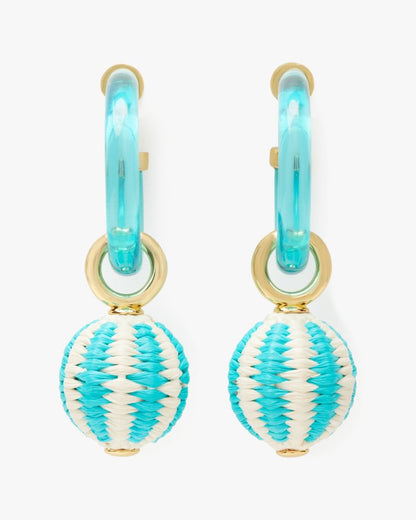 Feeling Bubbly Raffia Charm Hoops