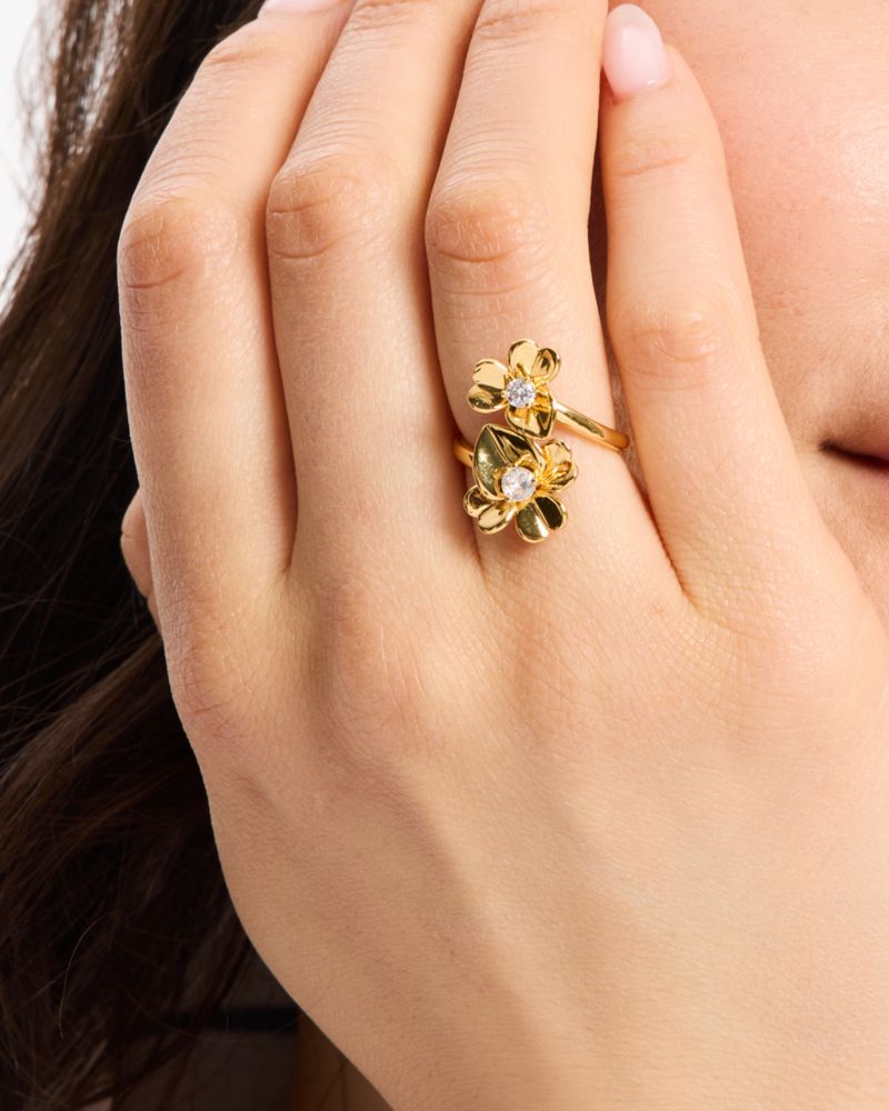 Precious Pansy Wrap Ring