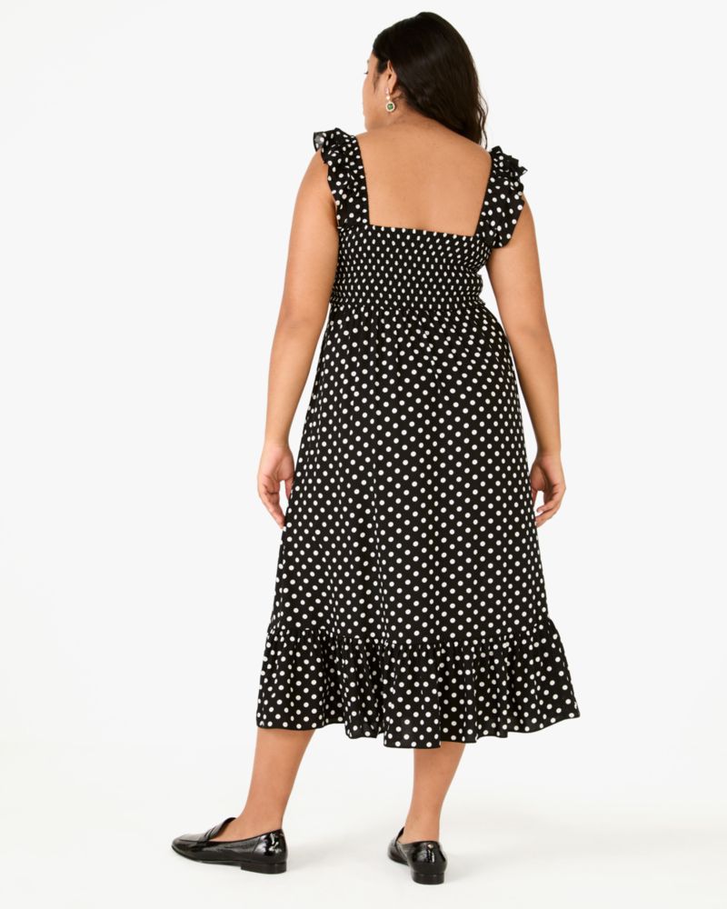 Dot Dot Dot Ruffle Midi Dress