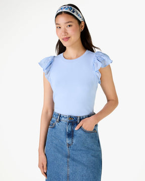 Mix Media Lace Tee