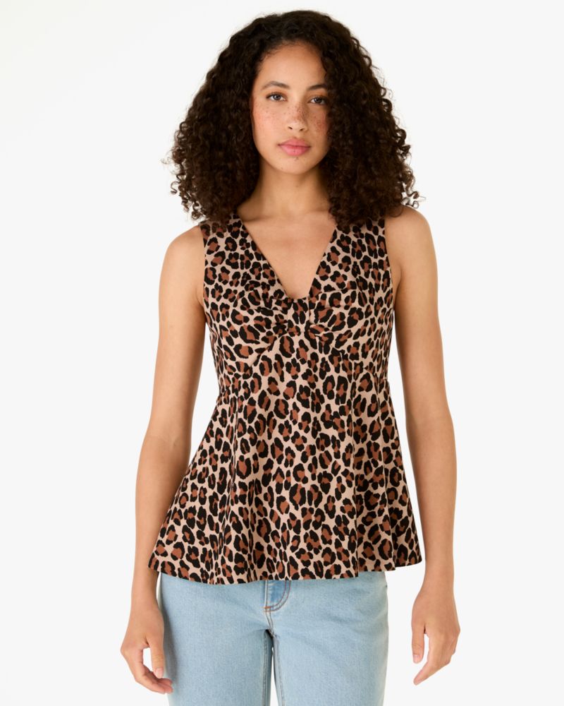 Spotted Leopard Bow-knot Top
