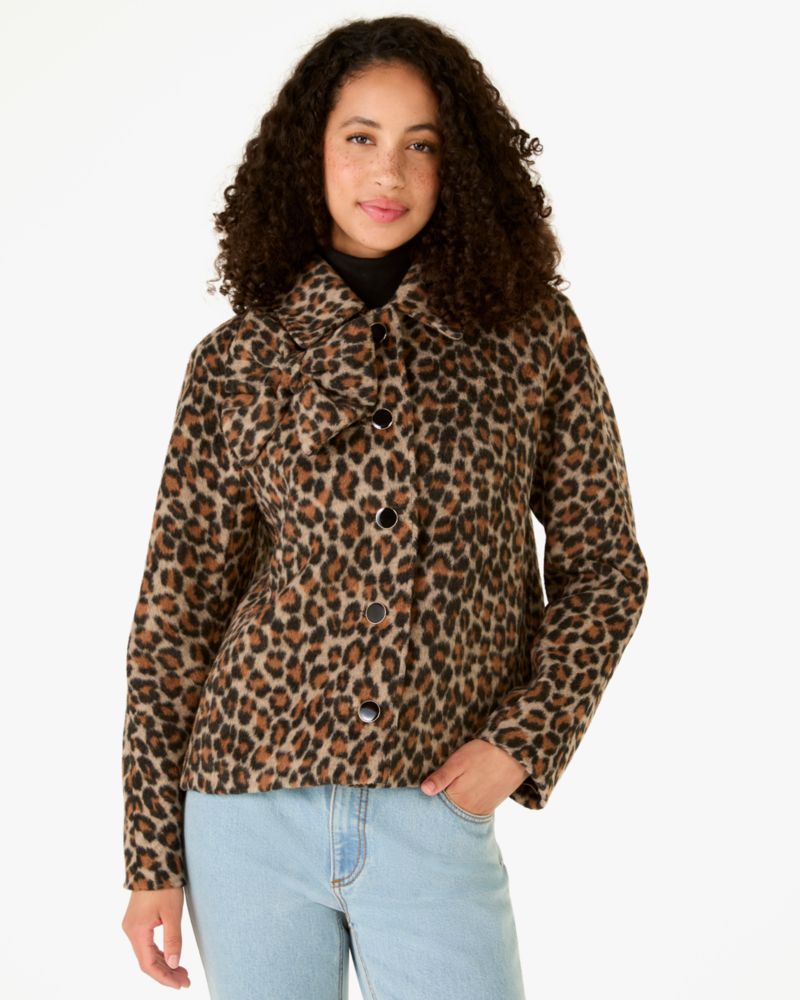 Spotted Leopard Dorothy Swing Peacoat