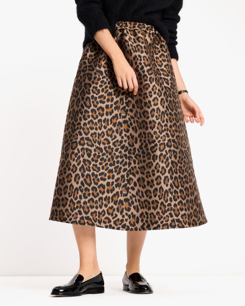 Classic Leopard Midi Skirt