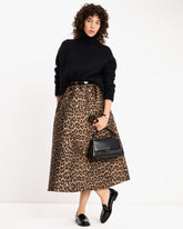 Classic Leopard Midi Skirt