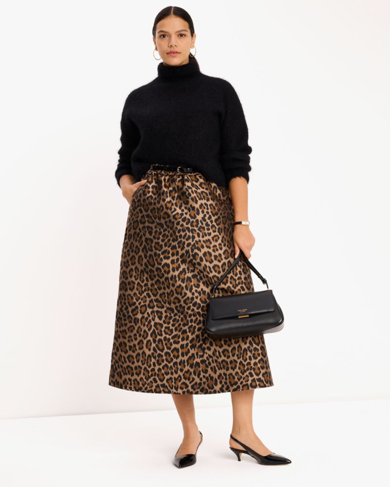 Classic Leopard Midi Skirt