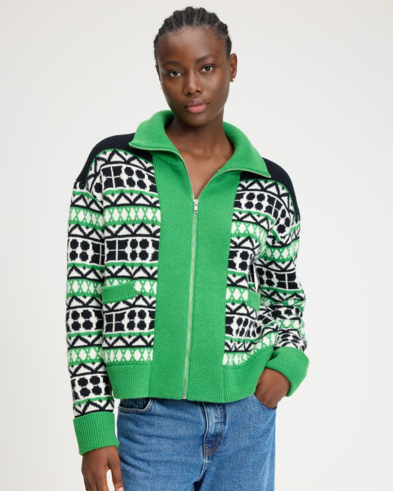 Noel Fair Isle Zip-up Sweater