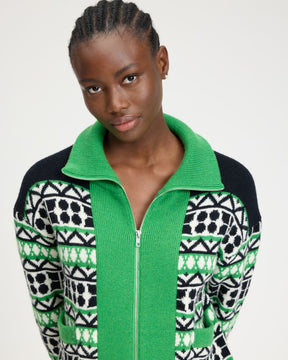 Noel Fair Isle Zip-up Sweater