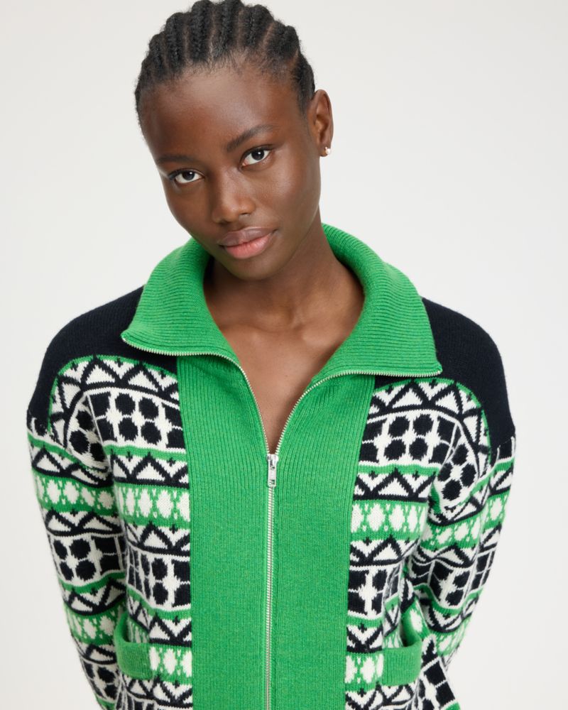 Noel Fair Isle Zip-up Sweater