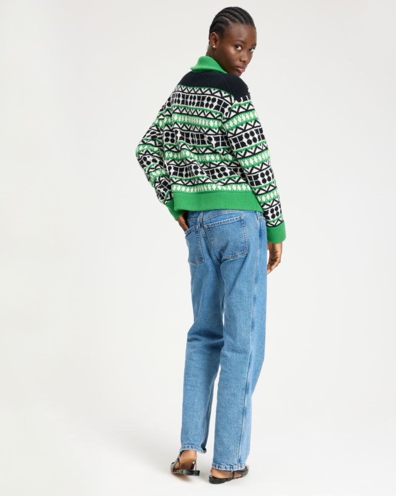 Noel Fair Isle Zip-up Sweater