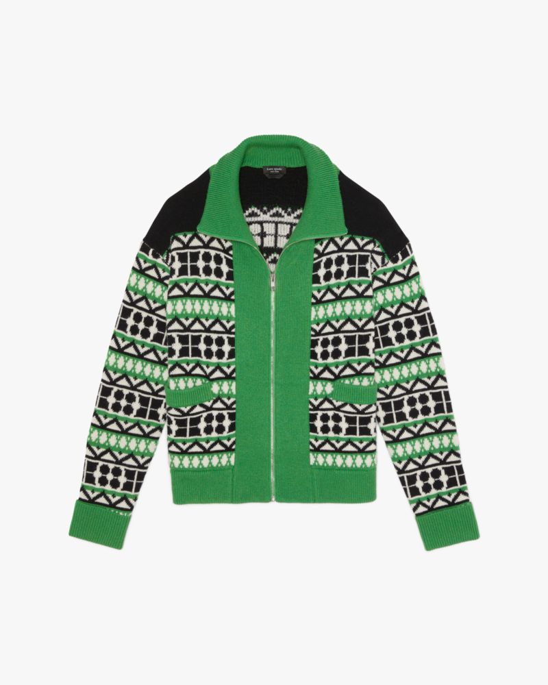 Noel Fair Isle Zip-up Sweater