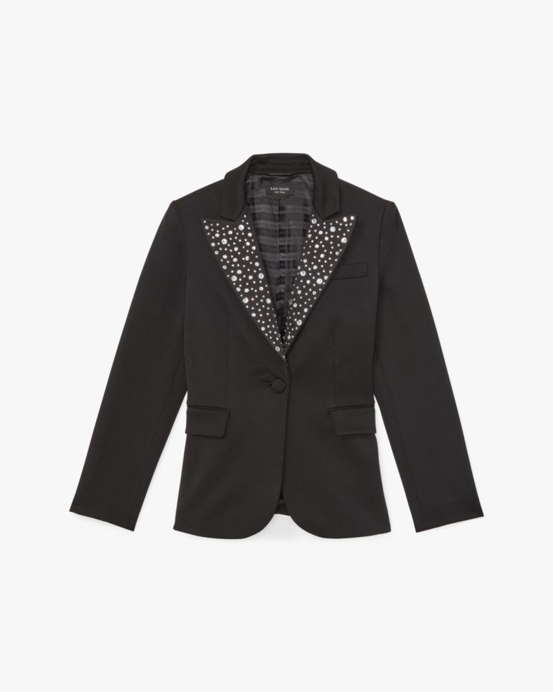 Embellished Tweed Blazer