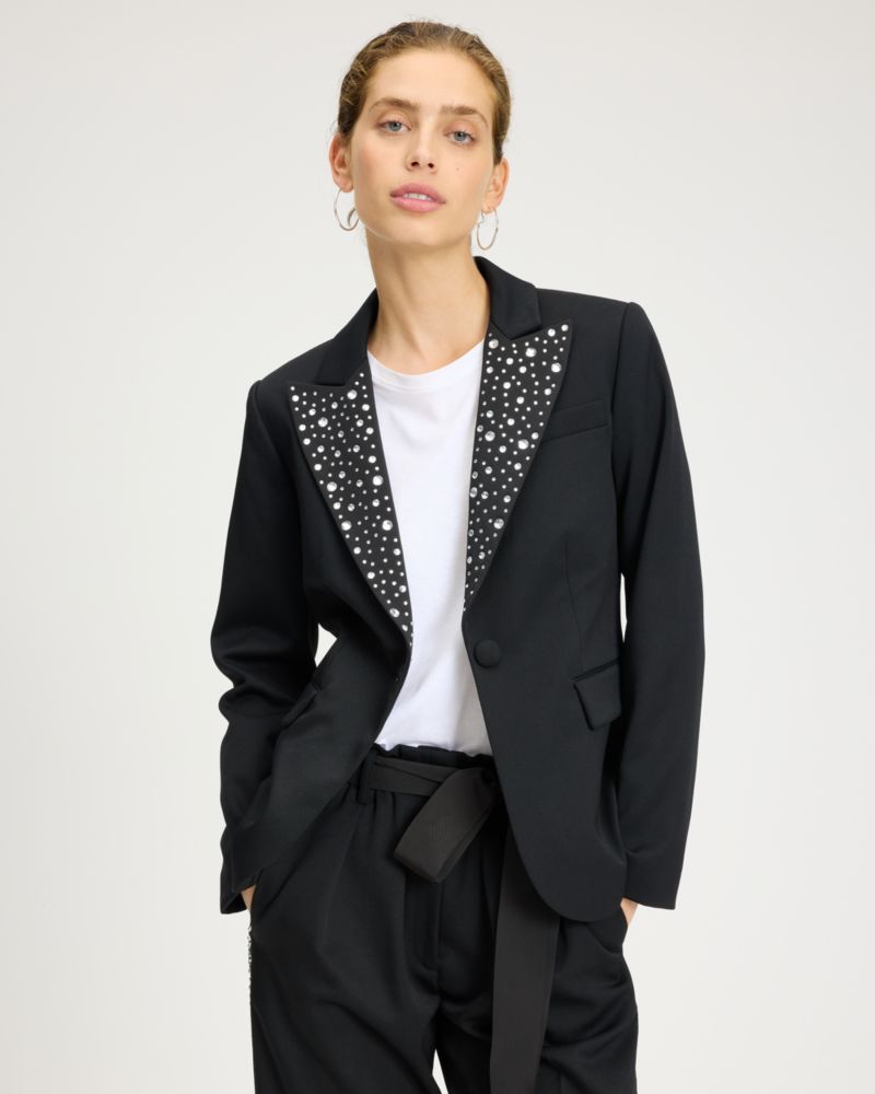 Embellished Tweed Blazer