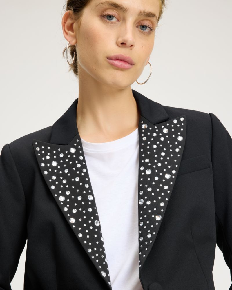 Embellished Tweed Blazer