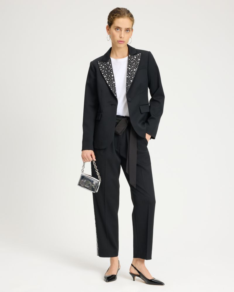 Embellished Tweed Blazer