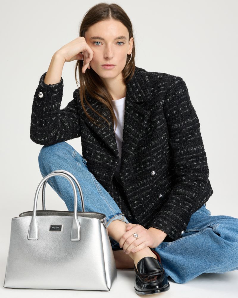 Galaxy Tweed Moto Jacket