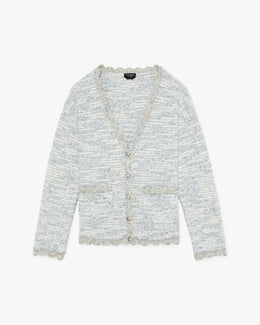 Scalloped Tweed Cardigan