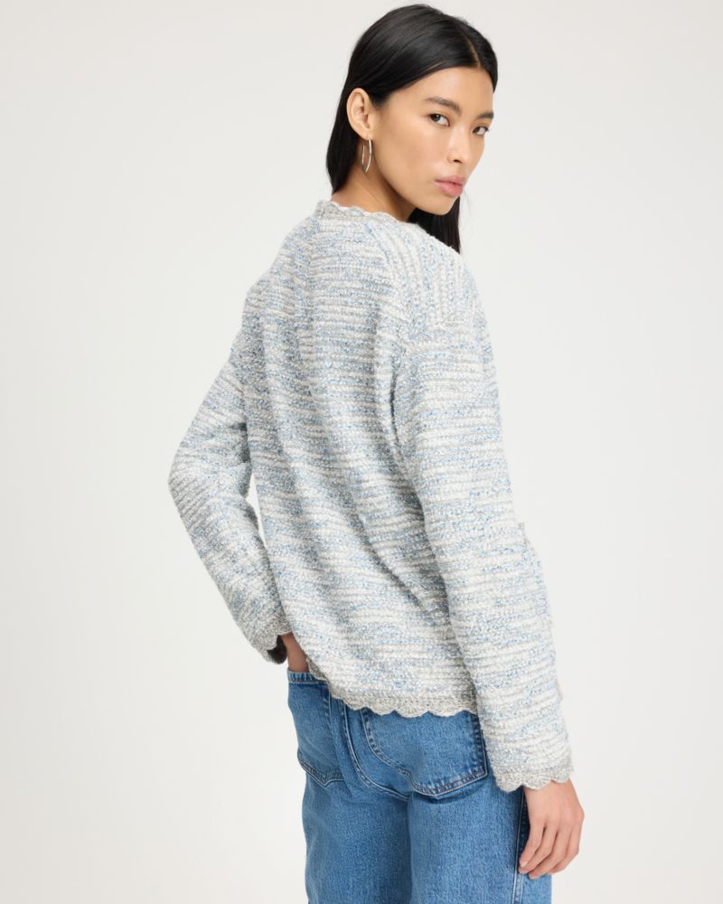 Scalloped Tweed Cardigan