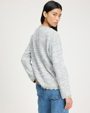 Scalloped Tweed Cardigan