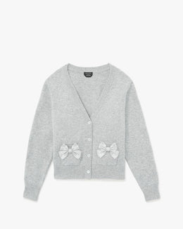 Embellished Bow Cardigan