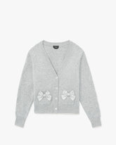 Embellished Bow Cardigan