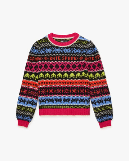 Space Invaders X Kate Spade New York Fair Isle Sweater