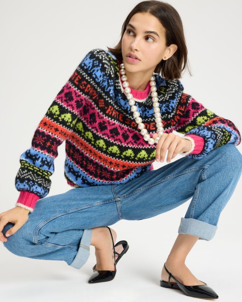 Space Invaders X Kate Spade New York Fair Isle Sweater