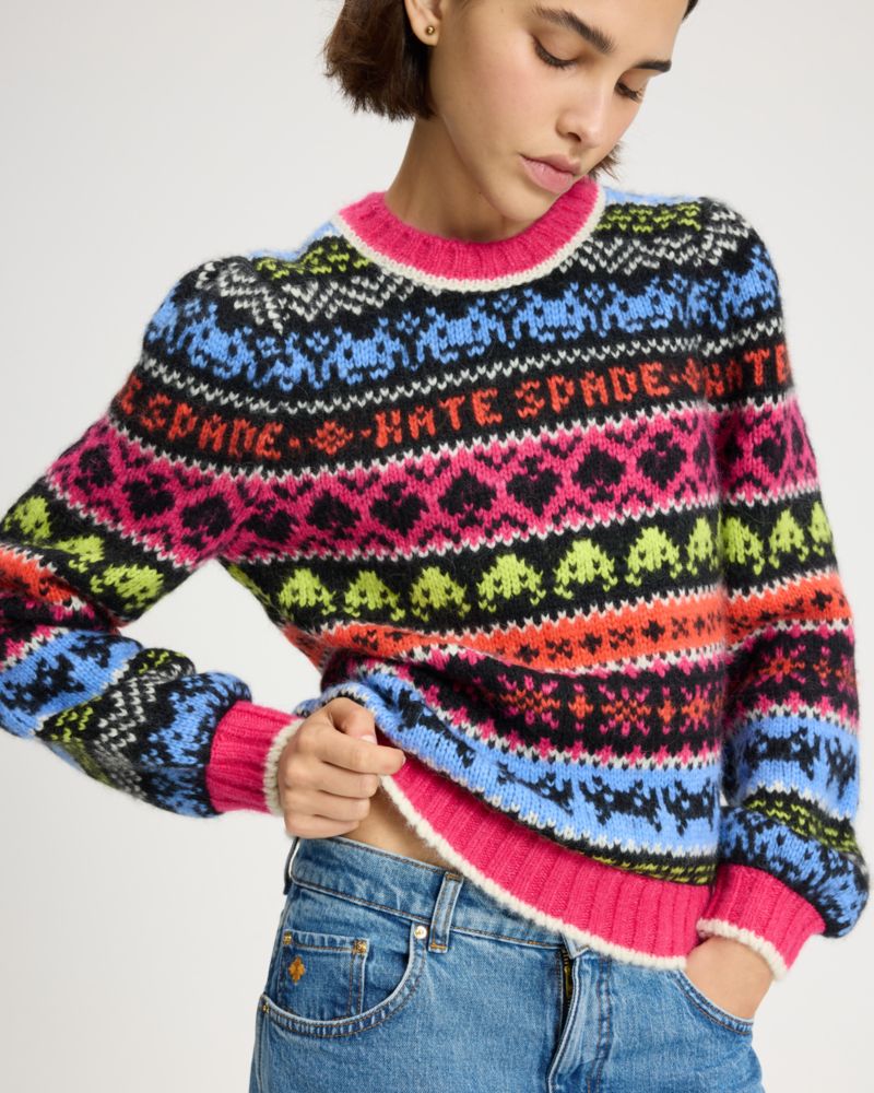 Space Invaders X Kate Spade New York Fair Isle Sweater