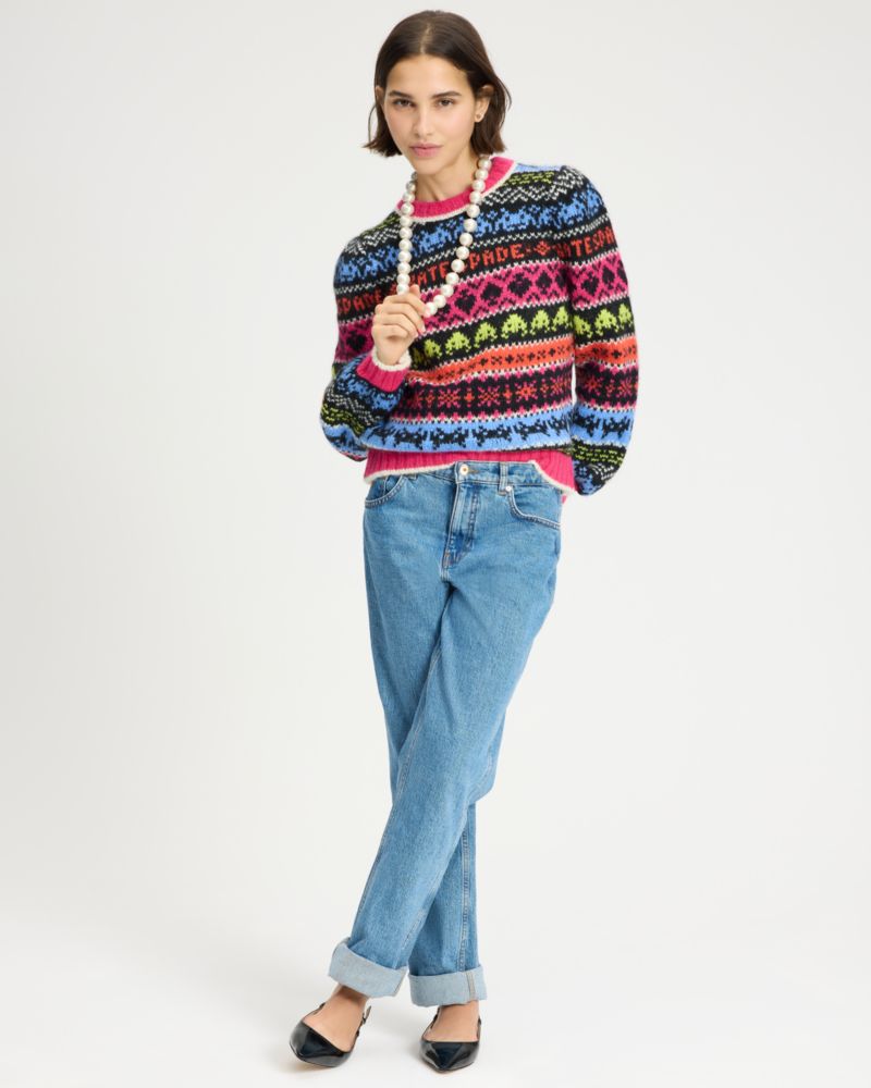 Space Invaders X Kate Spade New York Fair Isle Sweater