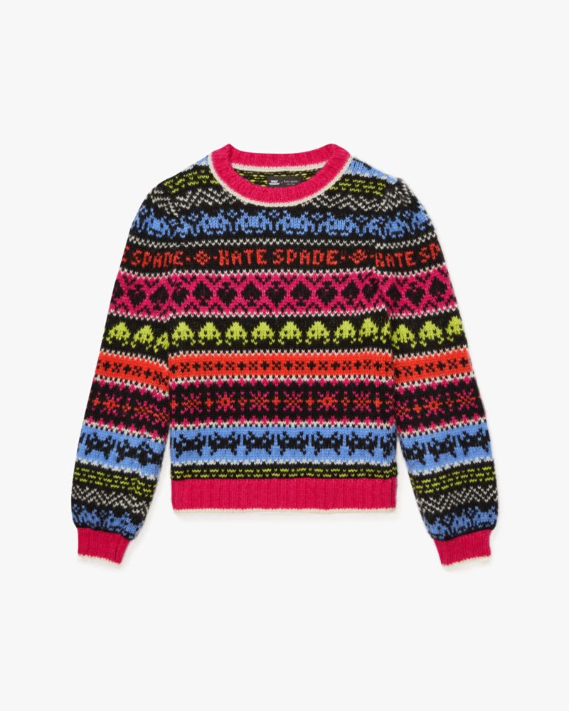 Space Invaders X Kate Spade New York Fair Isle Sweater