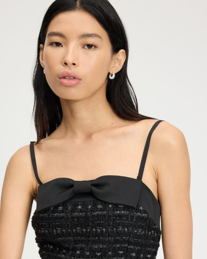 Galaxy Tweed Bow Dress