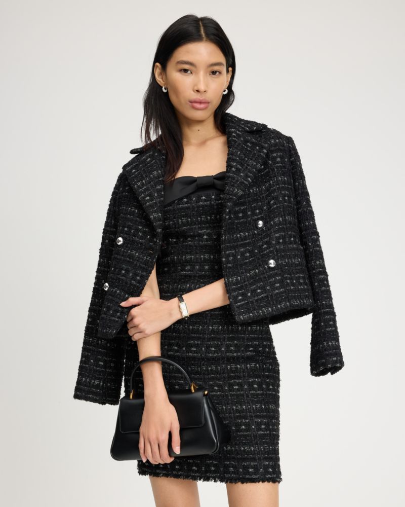 Galaxy Tweed Bow Dress