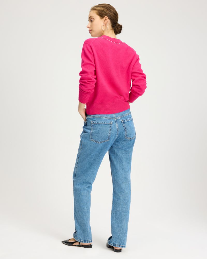 Embellished V-neck Sweater