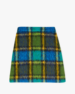 Grand Plaid A-line Skirt
