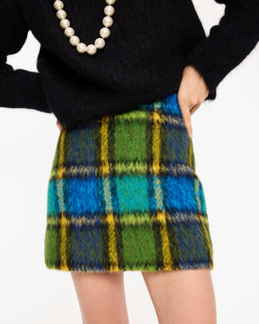 Grand Plaid A-line Skirt