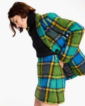 Grand Plaid A-line Skirt