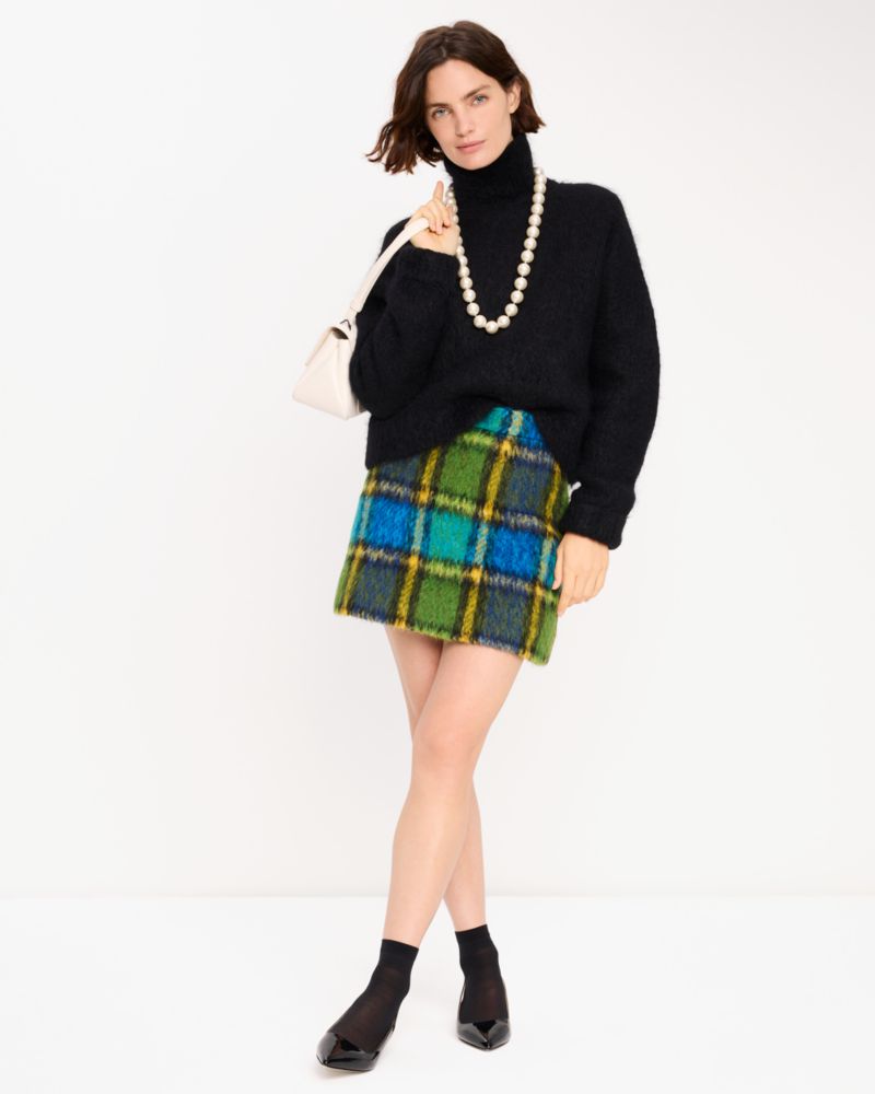 Grand Plaid A-line Skirt