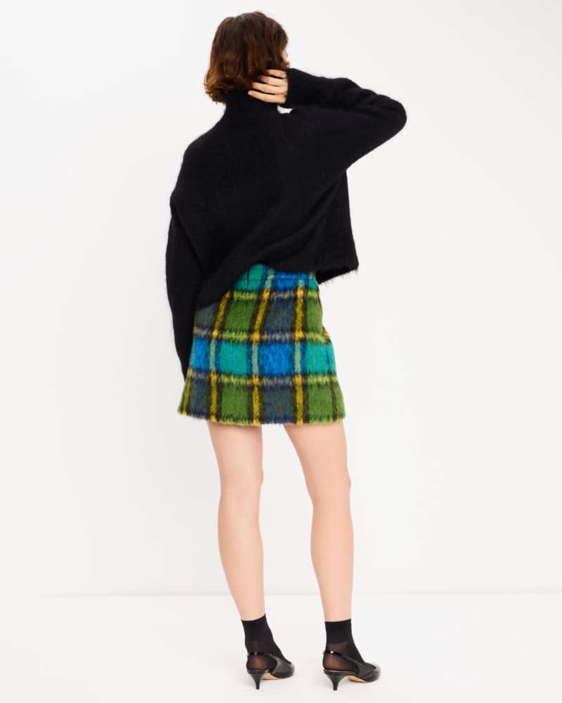 Grand Plaid A-line Skirt