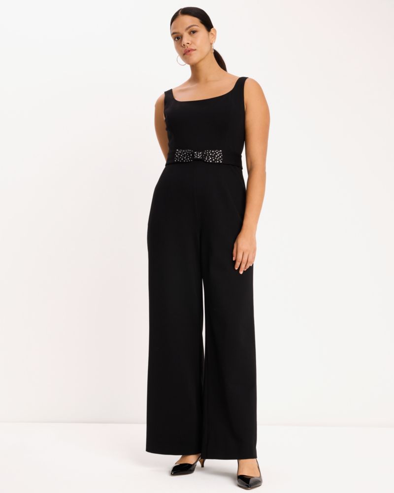 Embellished Bow Ponte Jumpsuit