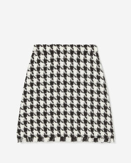 Houndstooth A-line Skirt