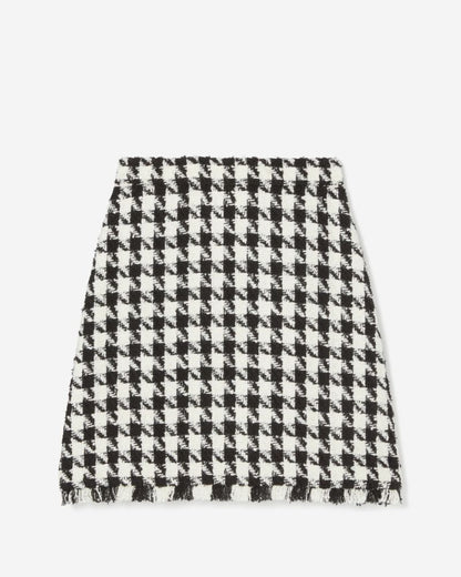 Houndstooth A-line Skirt