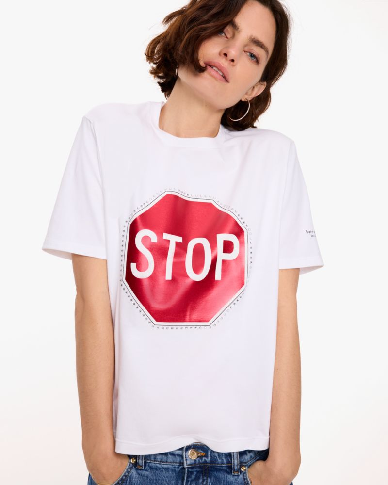 Stop Go Embellished Tee