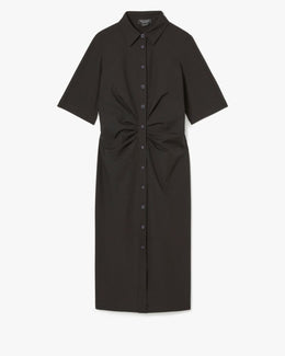 Ruched Crepe Dress